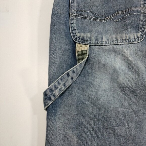 Vtg Y2K Play Bigg Mens Jean shorts Jorts Baggy Wide Leg Skater Jeans Den… - Picture 4 of 8